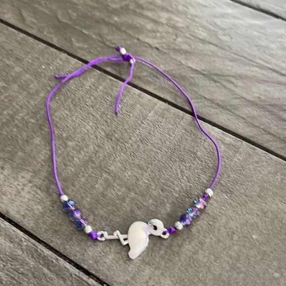 Girl’s purple flamingo bracelet  - Picture 1 of 2